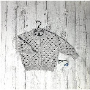 Kids - knit Pattern - 8 ply - Eyelet Cardi 1572