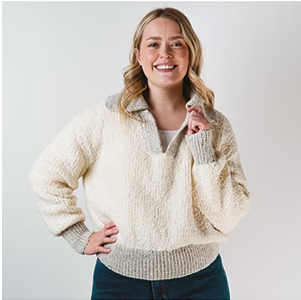 Alpaca yarns - Knit pattern - Cloud Collar Sweater 2508